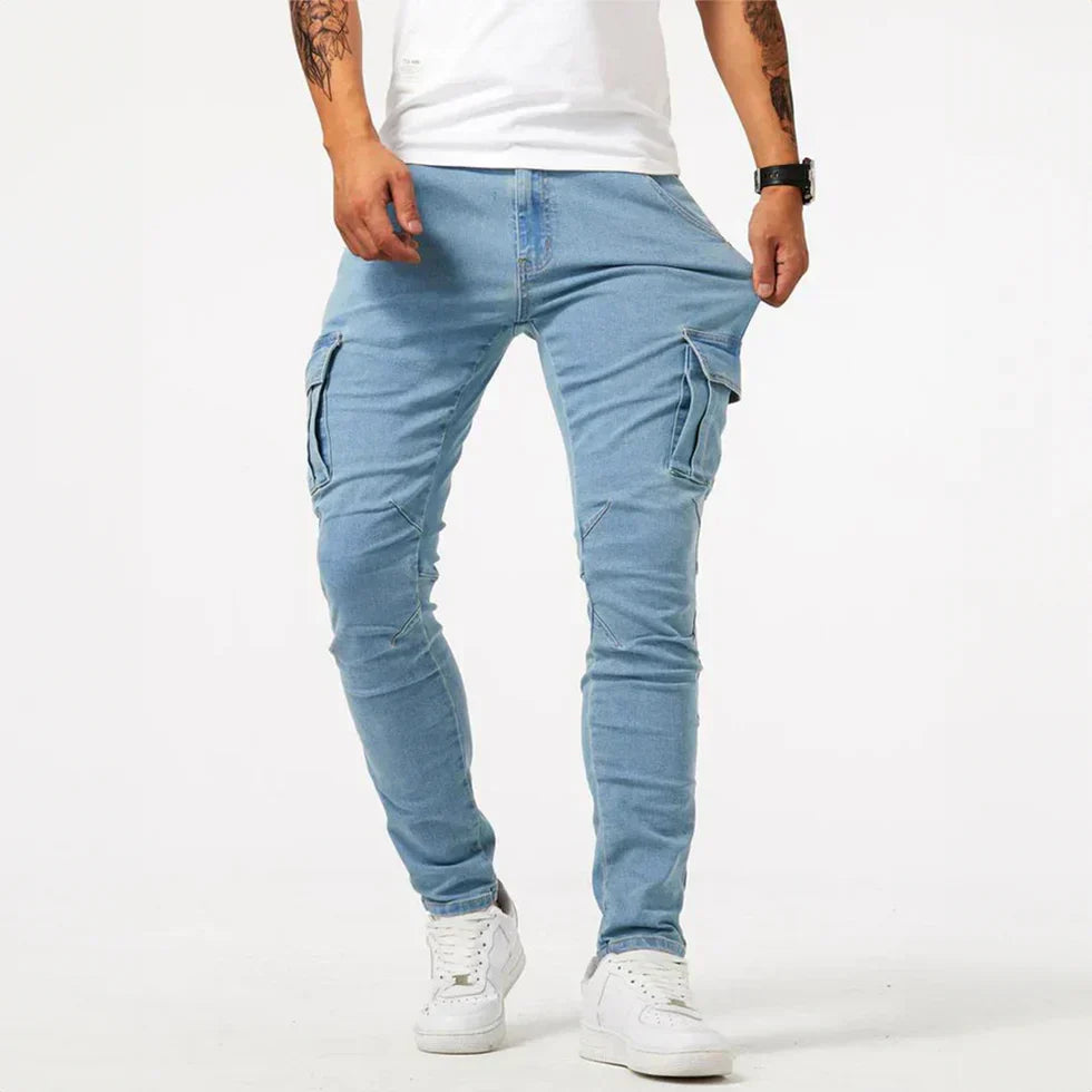 Cargo-Jeans – Stretch – Skinny – Cargohosen – Herrenhosen