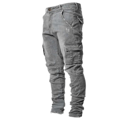 Cargo-Jeans – robust – normale Passform – Cargohosen – Herrenjeans