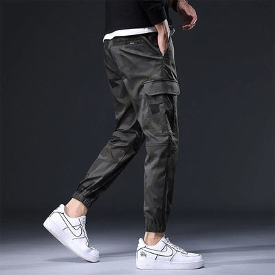 Cargo Jogger - Herren Camouflage Kordelzug Skinny Cargohose