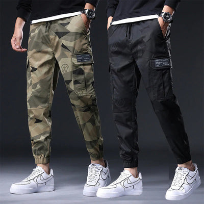 Cargo Jogger - Herren Camouflage Kordelzug Skinny Cargohose