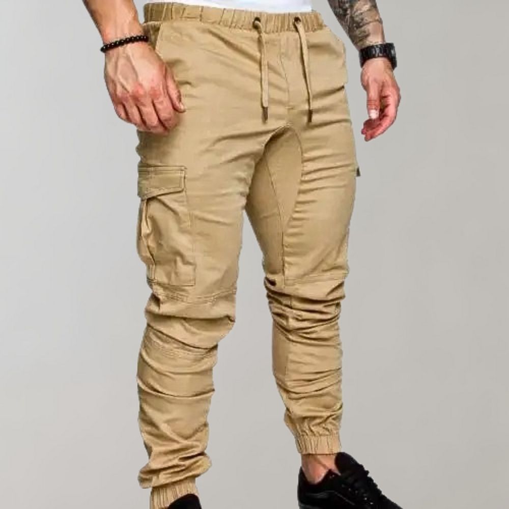 Cargo Joggers – Elastischer Bund – Kordelzug – Cargohosen – Herrenhosen