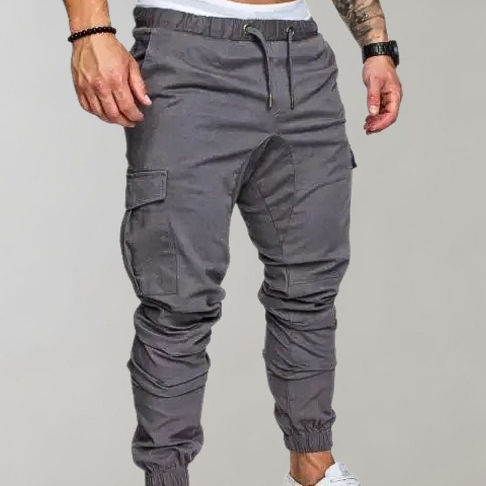 Cargo Joggers – Elastischer Bund – Kordelzug – Cargohosen – Herrenhosen