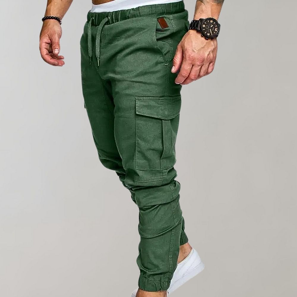 Cargo Joggers – Elastischer Bund – Kordelzug – Cargohosen – Herrenhosen