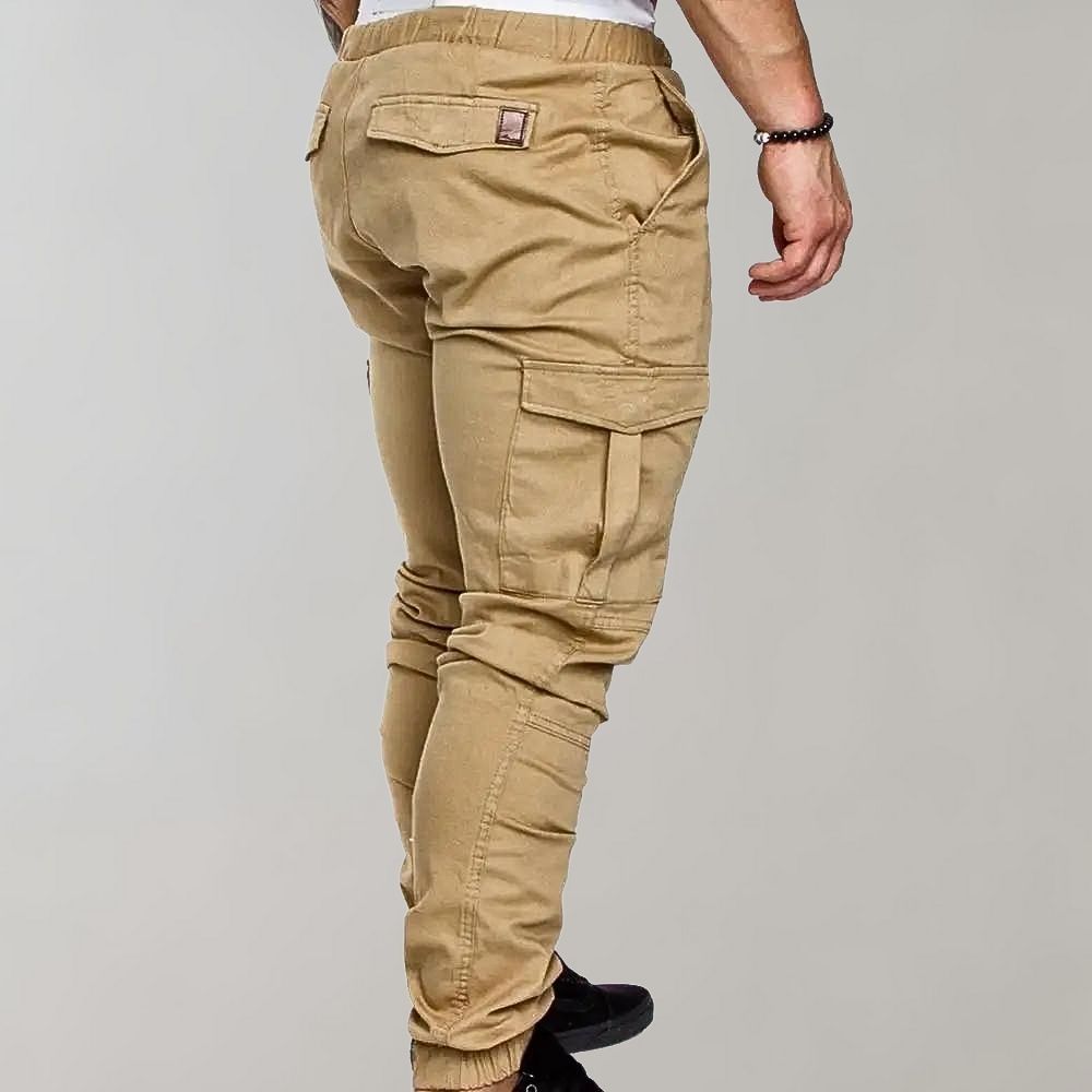 Cargo Joggers – Elastischer Bund – Kordelzug – Cargohosen – Herrenhosen