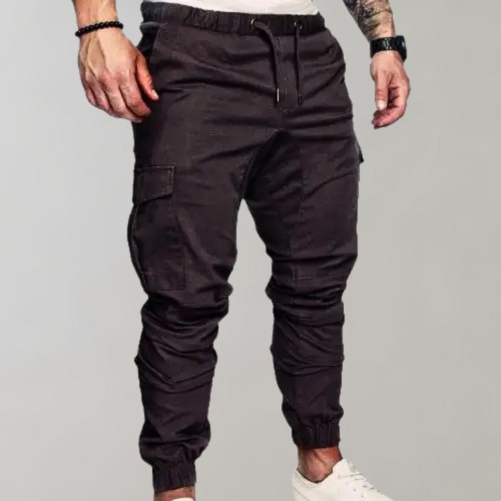 Cargo Joggers – Elastischer Bund – Kordelzug – Cargohosen – Herrenhosen