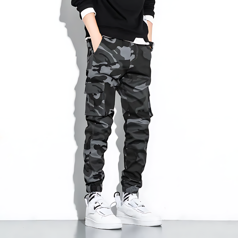 Cargo-Jogginghose | Camouflage | Slim Fit | Cargohose | Herrenhose