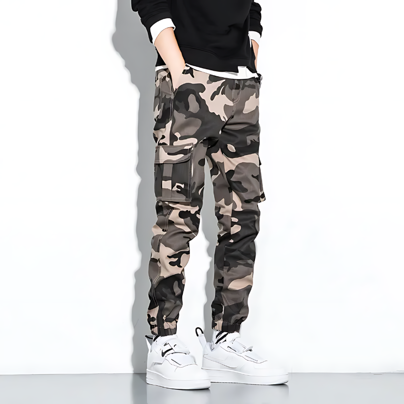 Cargo-Jogginghose | Camouflage | Slim Fit | Cargohose | Herrenhose
