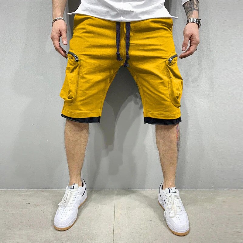 Cargo-Shorts – Kordelzug – Locker geschnitten – Cargo-Sweatshorts – Herrenbekleidung