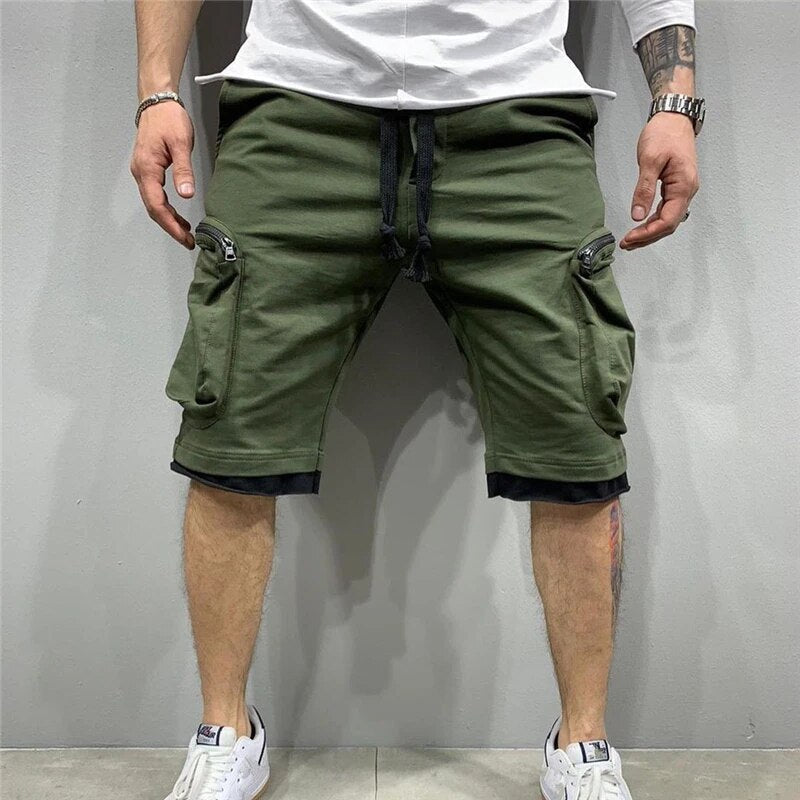 Cargo-Shorts – Kordelzug – Locker geschnitten – Cargo-Sweatshorts – Herrenbekleidung