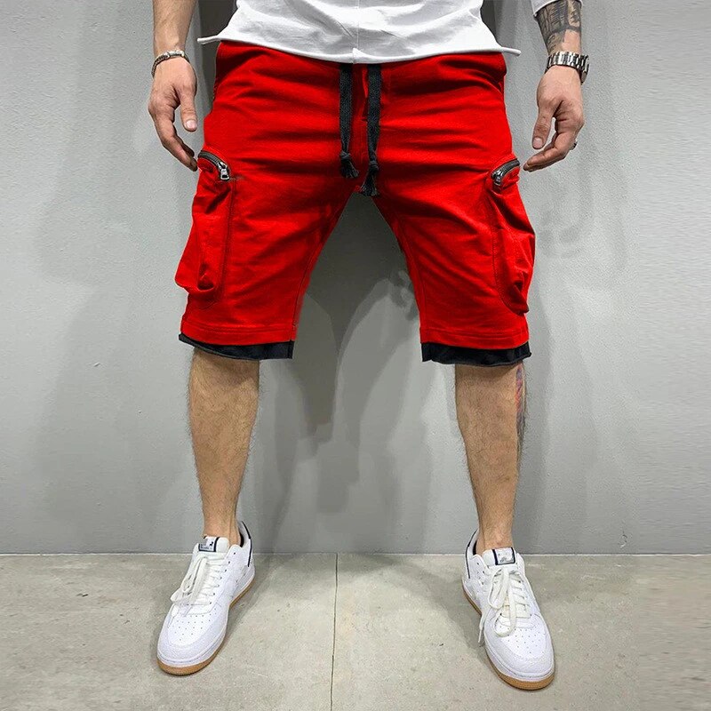 Cargo-Shorts – Kordelzug – Locker geschnitten – Cargo-Sweatshorts – Herrenbekleidung