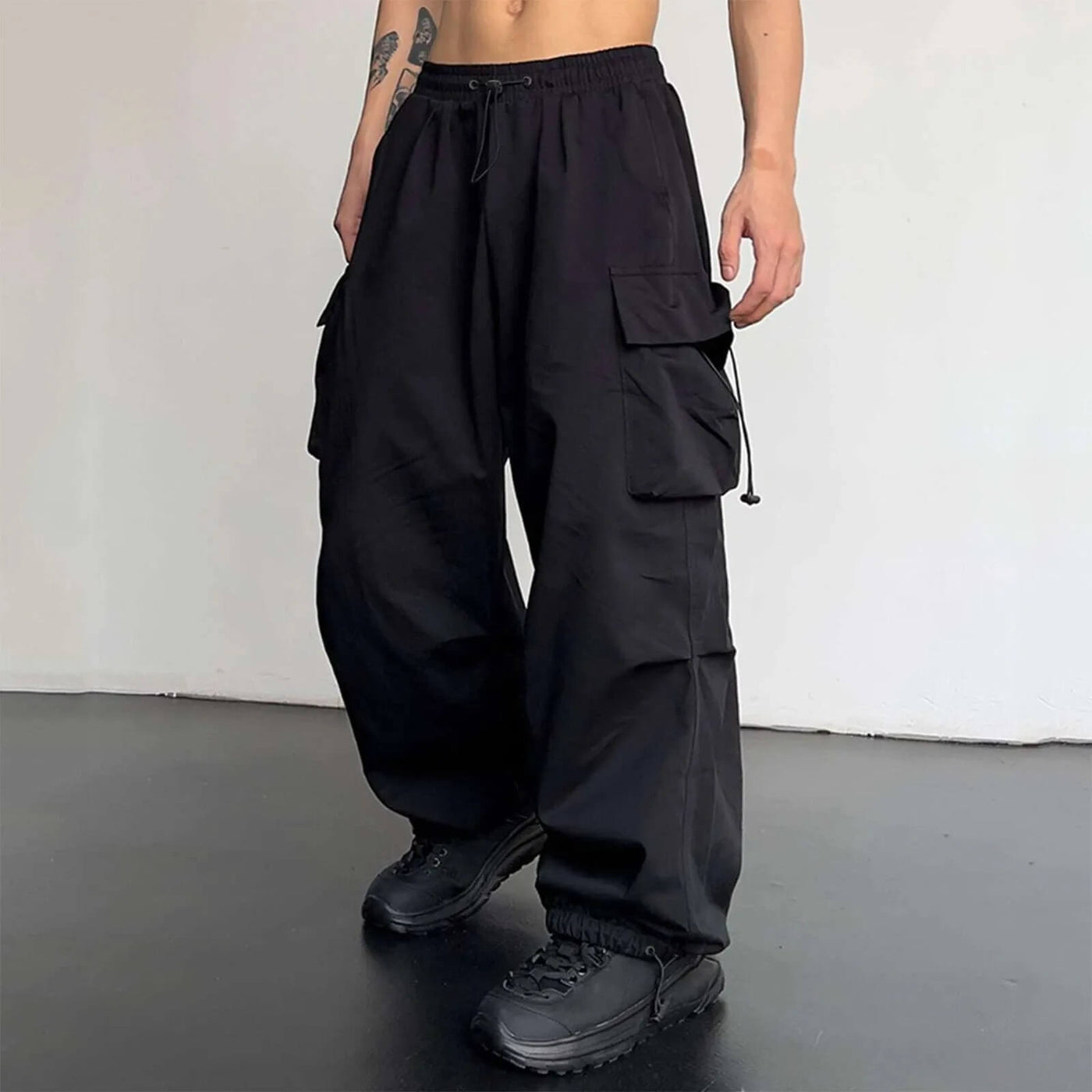Cargohose - Loose Fit - Elastische Taille - Baggy Pants - Herren Cargo Jogger