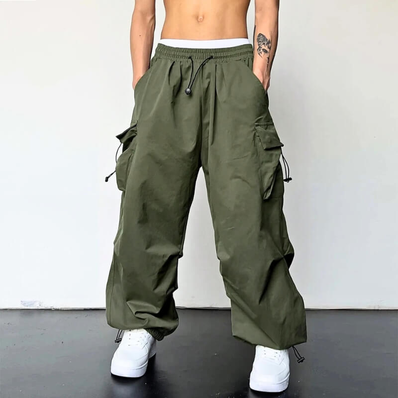 Cargohose - Loose Fit - Elastische Taille - Baggy Pants - Herren Cargo Jogger