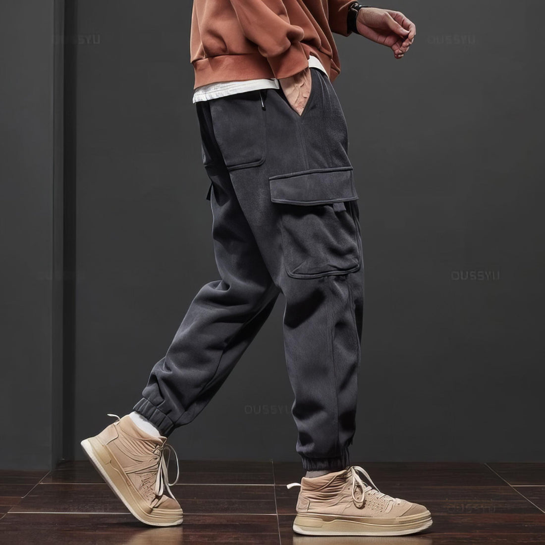 Cargohose - Samt - Loose Fit - Cargo Jogger - Herrenhosen