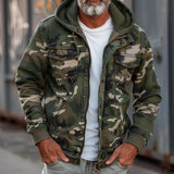 Cargojacke Herren | Kapuze & Viele Taschen – Dunkelgrün