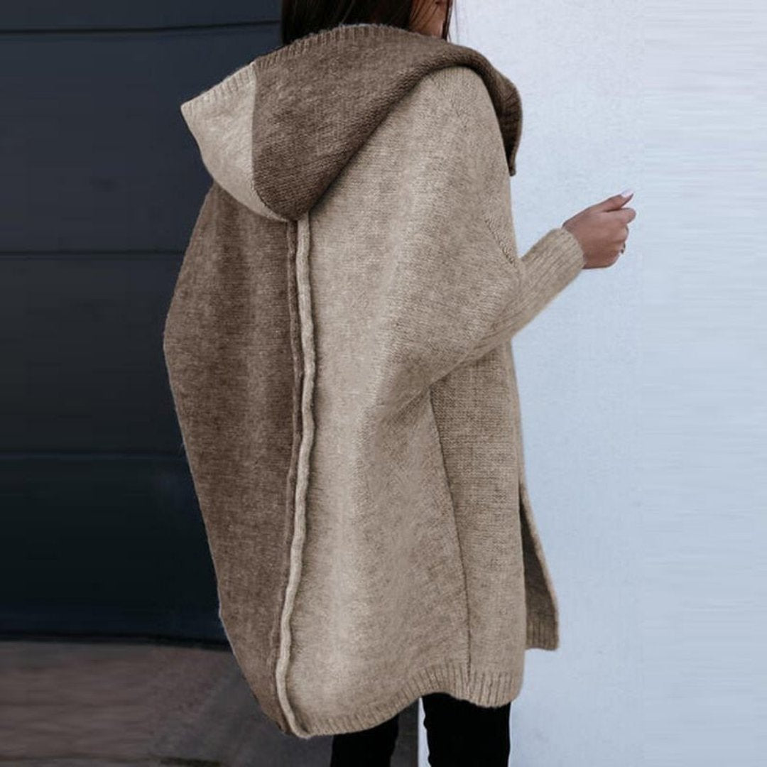 Langer Warmer Cardigan Für Damen | Mit Kapuze
