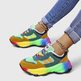 Sandra | Damen Frühlings Chunky Modische Athletic Sneaker – Grün
