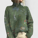 Valerie | Eleganter Und Gemütlicher Rollkragenpullover Für Damen – Grün
