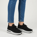 Carol | Moderne Damen-Sneaker mit weichem Laufgefühl – Schwarz-Weiß