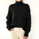 Lena | Kuscheliger Strickpullover für Wintertage – Schwarz