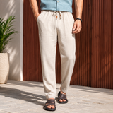 Elvar - Atmungsaktive Leinenhose – Beige