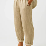 Romina™ Zeitlose Leinenhose | Leinen-Baumwolle Damenhose – Beige