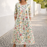 Daniela | Feminines Maxikleid für Damen – Weiß