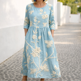 Daniela | Feminines Maxikleid für Damen – Hellblau