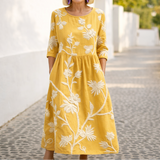 Daniela | Feminines Maxikleid für Damen – Gelb