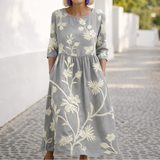 Daniela | Feminines Maxikleid für Damen – Grau