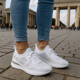 Sophie | Damen-Sneaker funkelnd & stylisch modern – Weiß