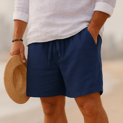 Kaleb – Elegante Leinen Shorts Mit Elastisch