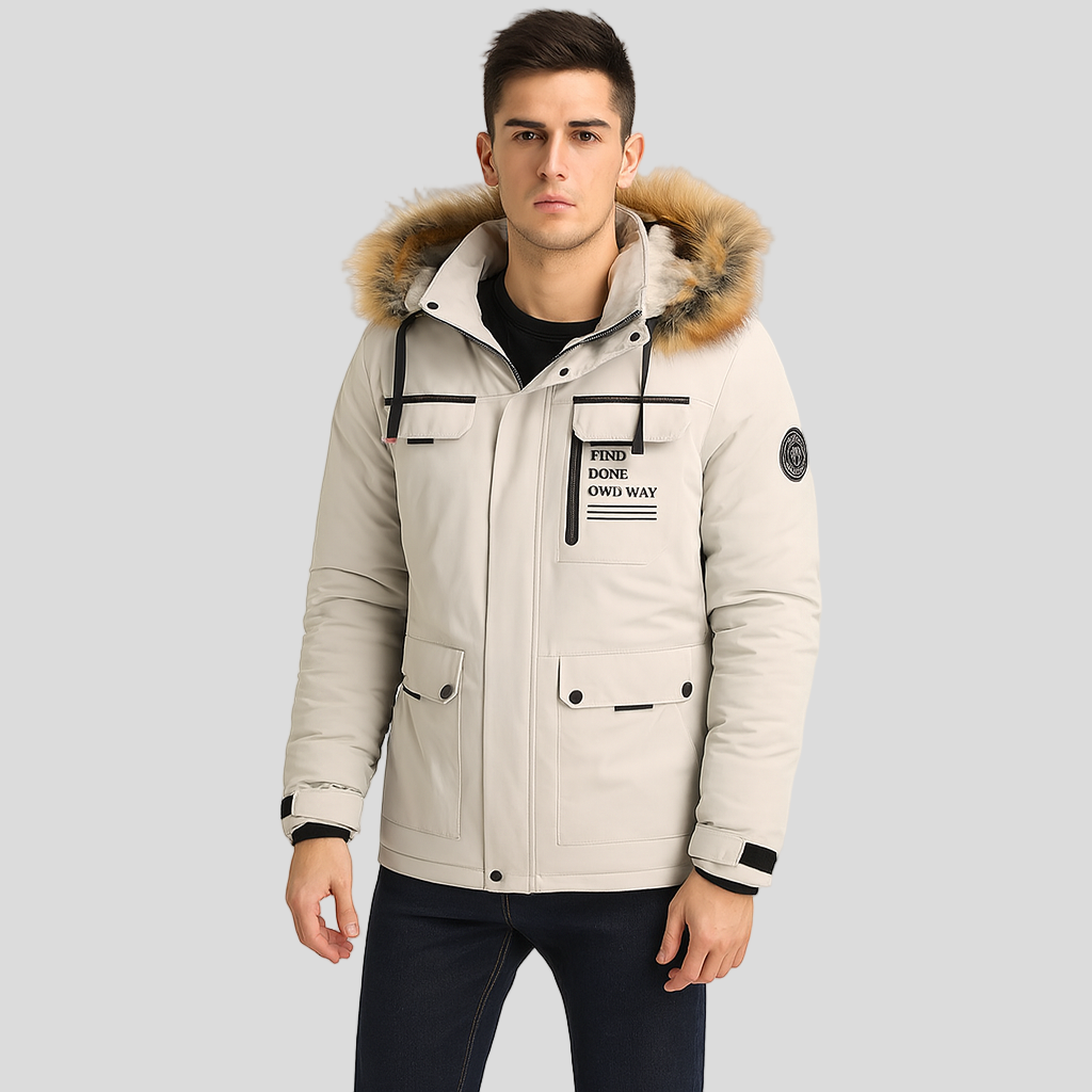 Harrison | Wasserdichte Steppjacke mit Kunstfellkapuze