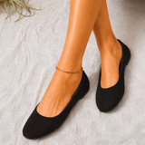 Liselotte | Damen Ballerinas Slip-On Runde Kappe – Schwarz