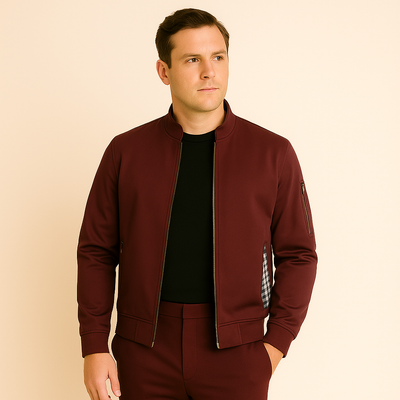 Lässige Herrenjacke mit Stehkragen