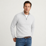 Fabian | Herren Quarter-Zip Pullover Stehkragen – Weiß
