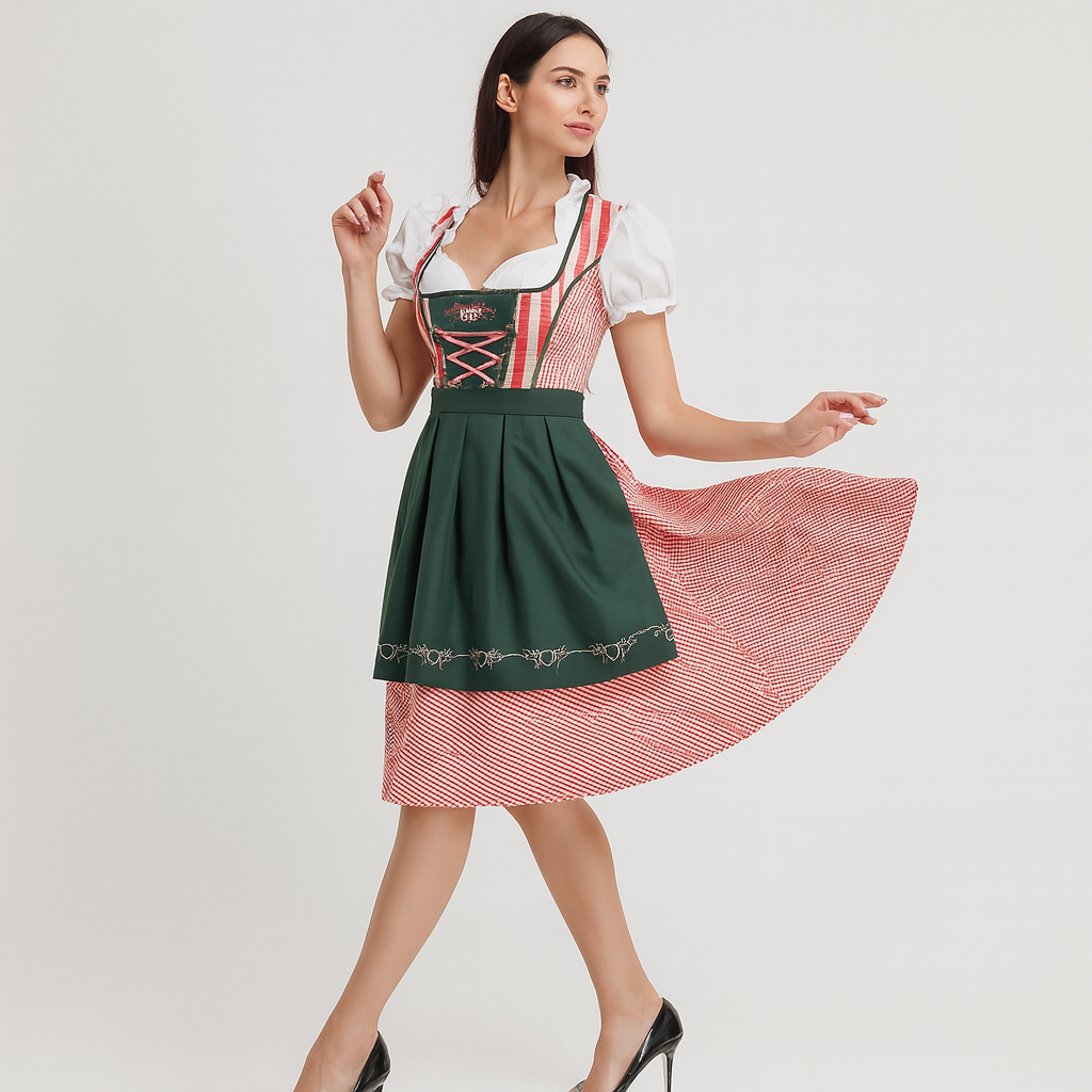Dirndl Kleid Damen – Traditionell Trachtenkleid für Oktoberfest