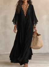 Annelis - Hauchzartes Maxikleid – Schwarz