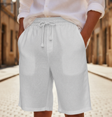 Lukas | Herren Bermuda Shorts Relaxed Fit Kordelzug – Grau-braun