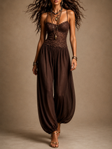 Caradine - Luftiger Harem-Jumpsuit – Braun