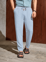 Elvar - Atmungsaktive Leinenhose – Hellblau