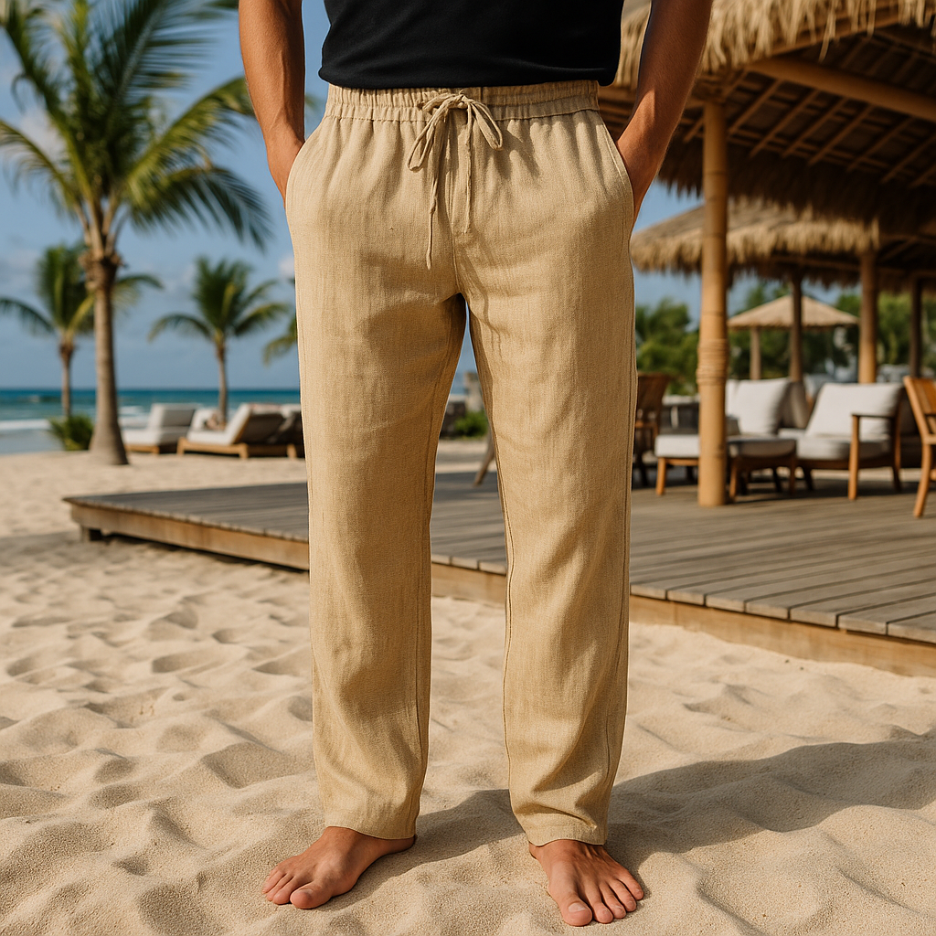 Leinenhose Mit Kordelzug Für Herren | Sommer