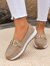 Delavyn - Premium-Loafer mit Schnalle – Khaki