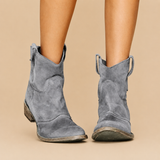 Avelina - Premium-Stiefeletten mit niedrigem Absatz – Grau