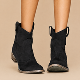 Avelina - Premium-Stiefeletten mit niedrigem Absatz – Schwarz
