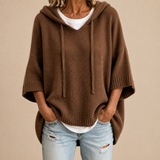 Delavique - Oversize-Strickhoodie – Braun