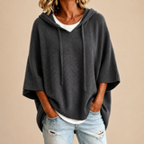 Delavique - Oversize-Strickhoodie – Grau