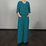 Lennie Elegantes Komfort-Zweiteiler-Set | Damen Kleid – Marineblau