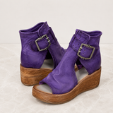 Alarise - Gepolsterte Keilsandalen – Lila