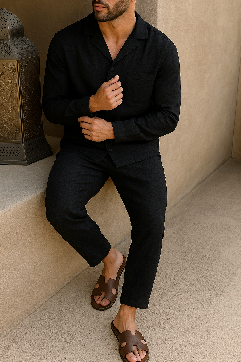 Donato – Lässiges Zweiteiliges Set Mit Langen Ärmeln