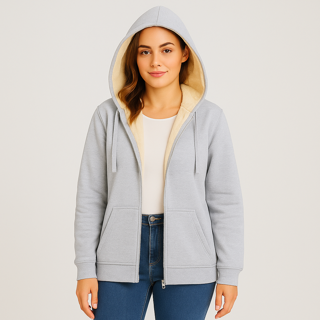 Sienna | Kuschelige Fleece-Kapuzenjacke